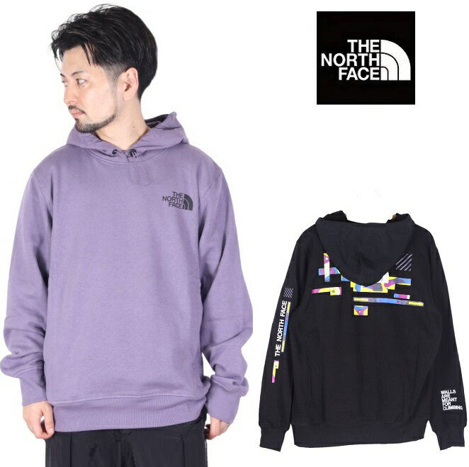 ザ・ノース・フェイス パーカー メンズ ノースフェイス パーカー スウェット プルオーバー フード ザノースフェイス THE NORTH FACE 海外限定モデル メンズ レディース ロゴ カップルコーデ リンクコーデ ザ ノースフェイス COORDNTS Hoodie NF0A7UNY パープル 紫 黒 2023