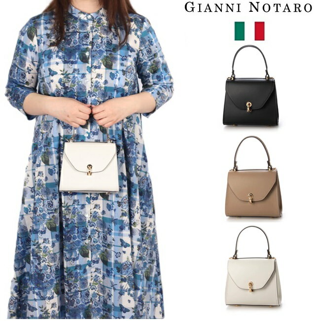 ジャンニ ノターロ gianni notaro carol j ハンドバッグ ショルダーバッグ RUGA SS23 レディース レザー 鞄 本革 牛革 シュリンクレザー 2WAYバッグ 肩掛け イタリア製 きれいめ おしゃれ 斜めがけ かわいい 大人 入園式 卒園式 入学式 卒業式　715