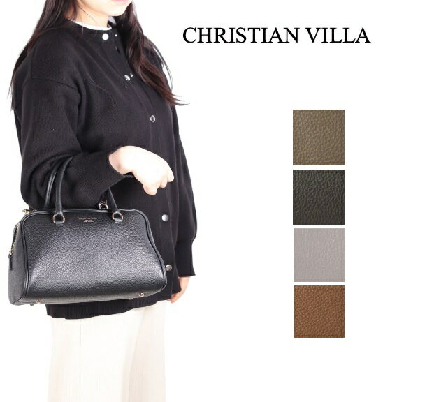 CHRISTIAN VILLA クリスチャンヴィラ ハンド バッグ 2WAY ショルダーバッグ レディース イタリア製 牛革 4918 5227