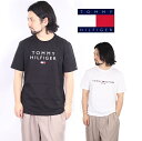 トミー ヒルフィガー Tシャツ メンズ TOMMY HILFIGER トミーヒルフィガー Tシャツメンズ 半袖 TOMMY LOGO T-SHIRT ロゴ 刺繍 半袖 レディース ユニセックス トミー tommy jeans 白 黒 ブラック ホワイト 78J6318 78J9703