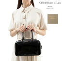 ● CHRISTIAN VILLA クリスチャンヴィラ エナメルバッグ ミニボストンバッグ