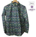 J.Sloane ジェイスローアン ブラウス リバティ 一 長袖 Mサイズ 日本製 パークス 花柄 キレイ目 ゆったり liberty Plantpolis ギャザー SN2332021 タナローン イチゴ泥棒