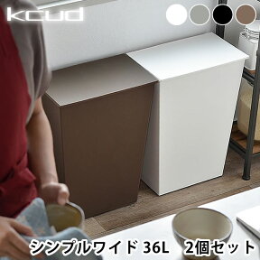 【4/25は全品ほぼP10倍！】【2個セット送料無料】ゴミ箱 クード シンプル ワイド kcud simple wide kcud ゴミ箱 45リットル おしゃれ 分別 北欧 ごみ箱 キッチン 45リットル 蓋付きゴミ箱 ふたつき 蓋つきゴミ箱 分別ダストボックス 横型 キャスター付き