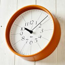 【5月10日はP最大10倍祭♪】レムノス リキ スチールクロック 掛け時計 WR17-11 Lemnos RIKI STEEL CLOCK オレンジ 壁掛け時計...