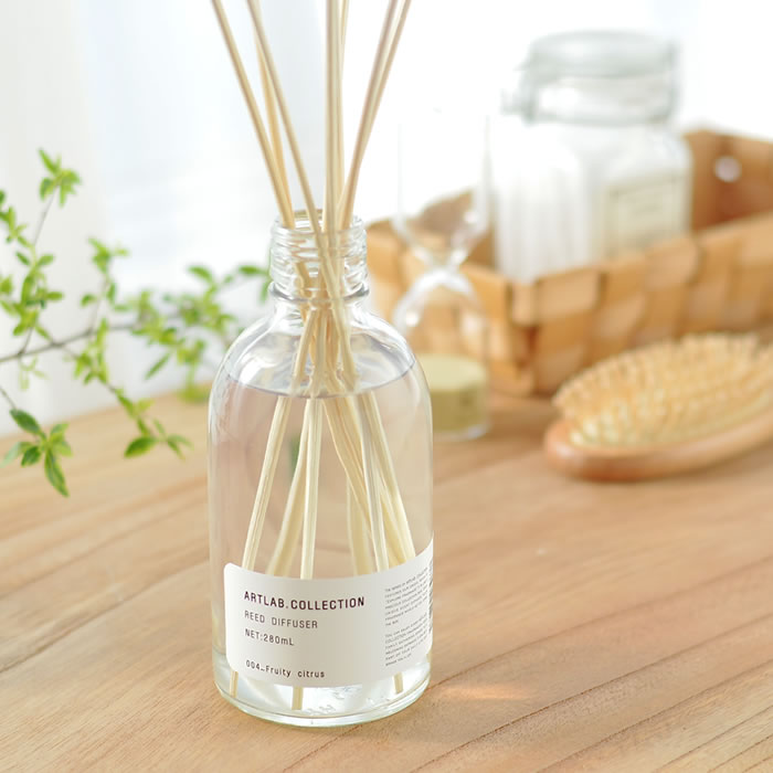 センスのいいアロマディフューザー Reed Diffuser リードディフューザー リードディフューザー ルームフレグランス スティック アロマディフューザー 人気 香り ガラスボトル ボトル ムスクサボン 280ml 長持ち シンプル おしゃれ アートラボ