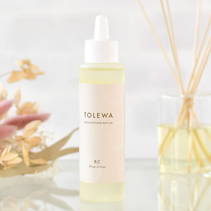 tolewa トレワ ディフューザー 詰め替え リードディフューザー リフィル 100ml ラベンダーウッディ ジャスミンブーケ ローズシトラス 日本製 ナチュラル インテリア おしゃれ 北欧 天然香料100％ ギフト プレゼント 癒し 女性 かわいい