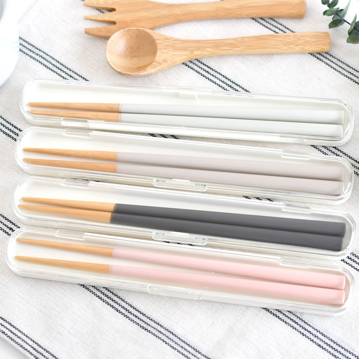 BENTO STORE 木製箸 18cm ケース付き 箸 セット おはし お箸 カトラリー 日本製 天然木 おしゃれ 全4色 かわいい シンプル プレゼント ギ...