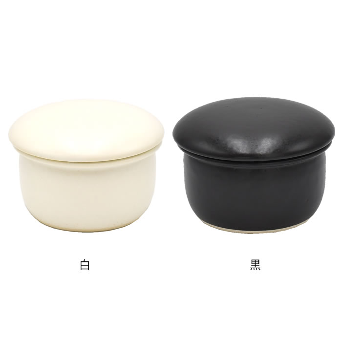 たいせい窯 おひつ 小 おひつ 陶器 萬古焼 電子レンジ対応 日本製 オーブン対応 食洗器対応 耐熱陶器 ごはん　保存容器 おひつ 1合 おひつ　2膳 1人用 黒 白 軽量 かわいい おしゃれ キッチン用品 carro-10015533 carro(デザイン雑貨カロ) サンプル画像2