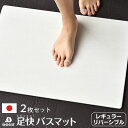 【レビュー特典付】 珪藻土バスマット なのらぼ 足快バスマット レギュラー リバーシブル 2枚セット 57.5×42.5cm 両面使える 速乾 抗菌 清潔 日本製 ノンアスベスト 足拭きマット 珪藻土マット 薄い 丈夫 脱衣所 ギフト 新築祝 結婚祝(3)