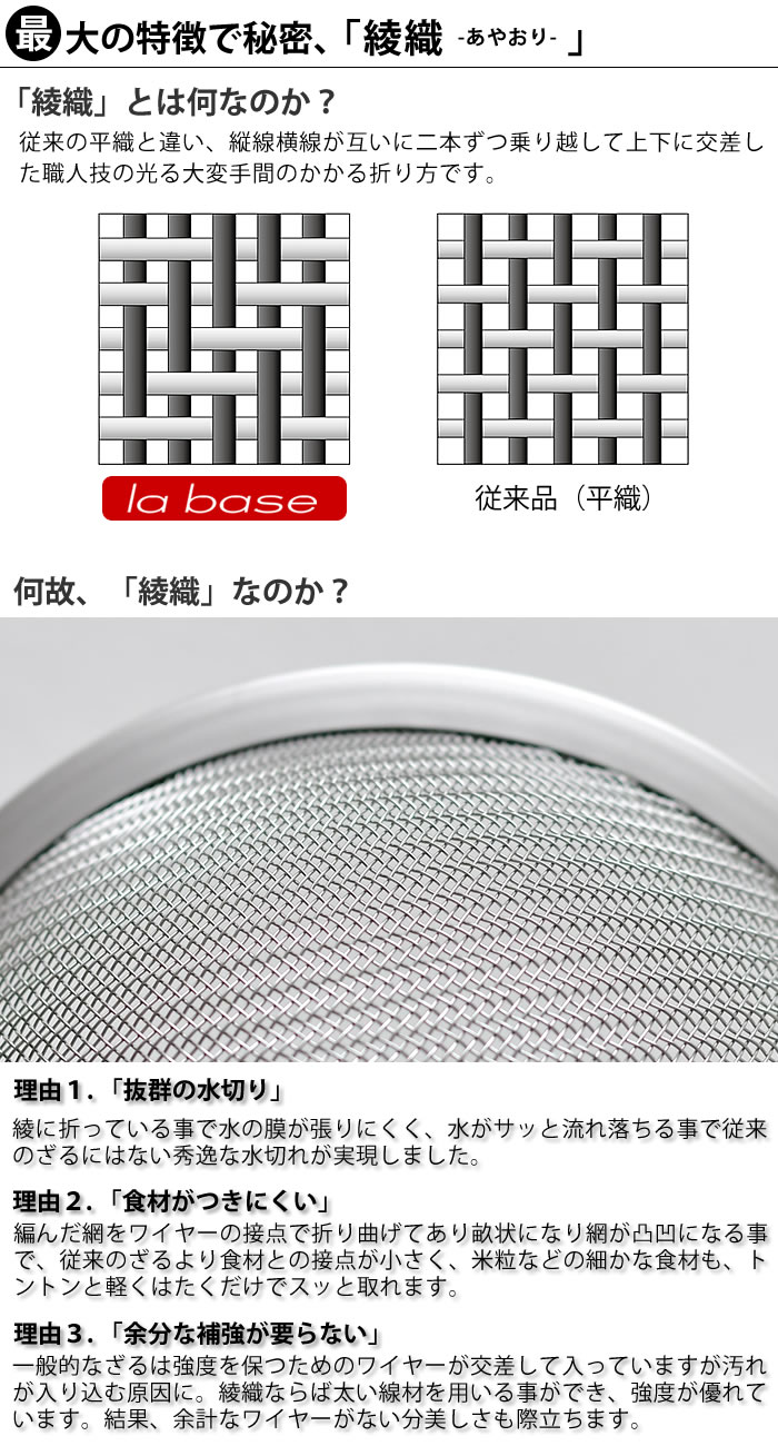 ラバーゼ ざる ステンレス 21cm メッシュ...の紹介画像3