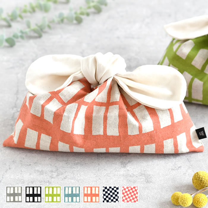 【12月1日はポイント最大10倍祭!】&NE アンドエヌイー お弁当袋 ランチョンマット お弁当 包み 大人 女子 リボン 格子柄 市松模様 おしゃれ コンパク...