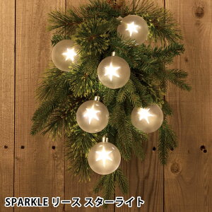 【お買い物マラソン!P最大35.5倍】SPARKLE リース スターライト ライト おしゃれ ライト インテリア ライト 電球 ボール クリスマス 玄関 部屋 USB ギフト プレゼント 壁掛け デコレーションライト スワッグ 飾り LED 星 STAR ライト イルミネーション アドアート