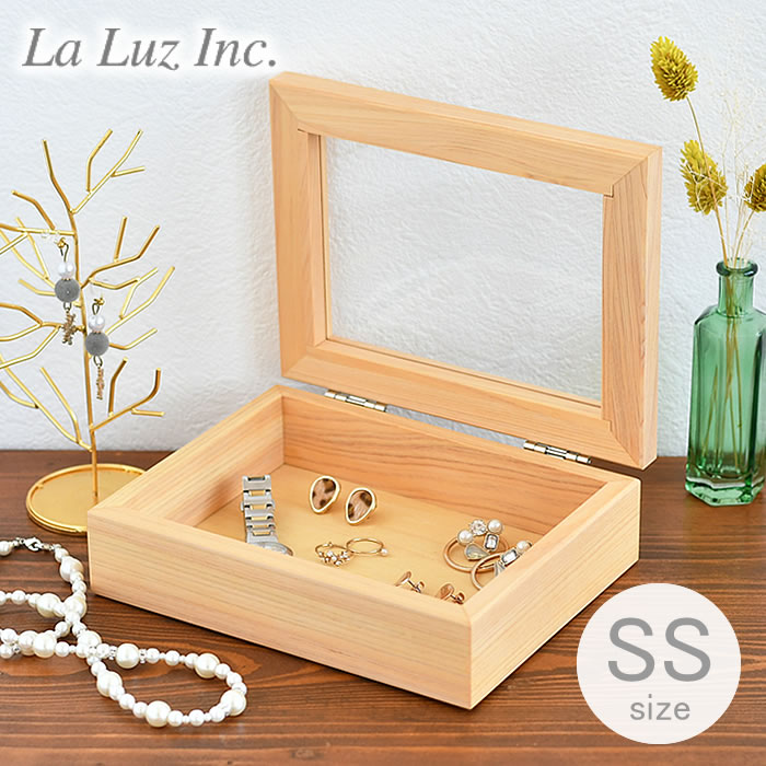 ラルース LaLuz ヒノキアクセサリーケース SS ジュエリーボックス アンティーク ジュエリーケース 木 アクセサリーケース 小さい ギフト ピアス ボックス ネックレス リング おしゃれ アクセサリー 収納 プレゼント