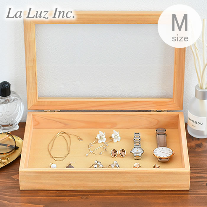 ラルース LaLuz ヒノキアクセサリーケース M ジュエリーボックス 大容量 ジュエリーボックス アンティーク ジュエリーケース 木 ネックレス リング おしゃれ ボックス アクセサリー 収納 高級 ピアス アクセサリーケース ギフト