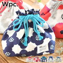 【期間限定！今だけポイント10倍】お弁当袋 巾着 Wpc ワールドパーティー ランチ巾着 お弁当袋 おしゃれ 女子 女性 幼稚園 Wpc. Patterns ランチ巾着 巾着袋 花柄 弁当袋 子供 大人 レディース 可愛い マチ付き かわいい 給食袋 北欧