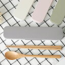 お弁当 箸 タケナカ mayu 木製箸・スプーンセット カトラリーセット お箸 携帯 18cm 食洗機対応 はし ケース付き 抗菌 スプーン 可愛い