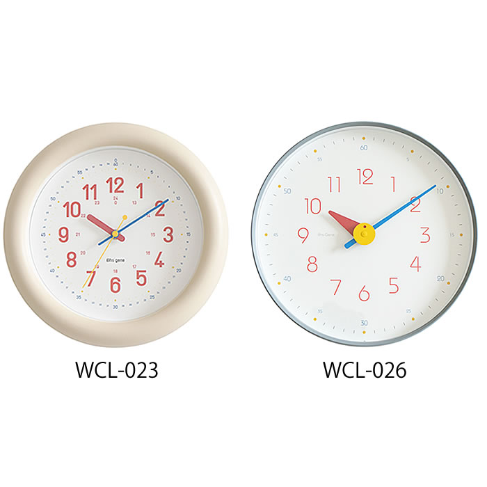 時計 壁掛け BAUHAUS Fonts WCL-023 WCL-026 掛け時計 おしゃれ 子供 かわいい 見やすい リビング キッズ バウハウス 北欧 分表記 インテリア 知育時計 子供部屋 スイープムーブメント 静か 学習時計 [2]