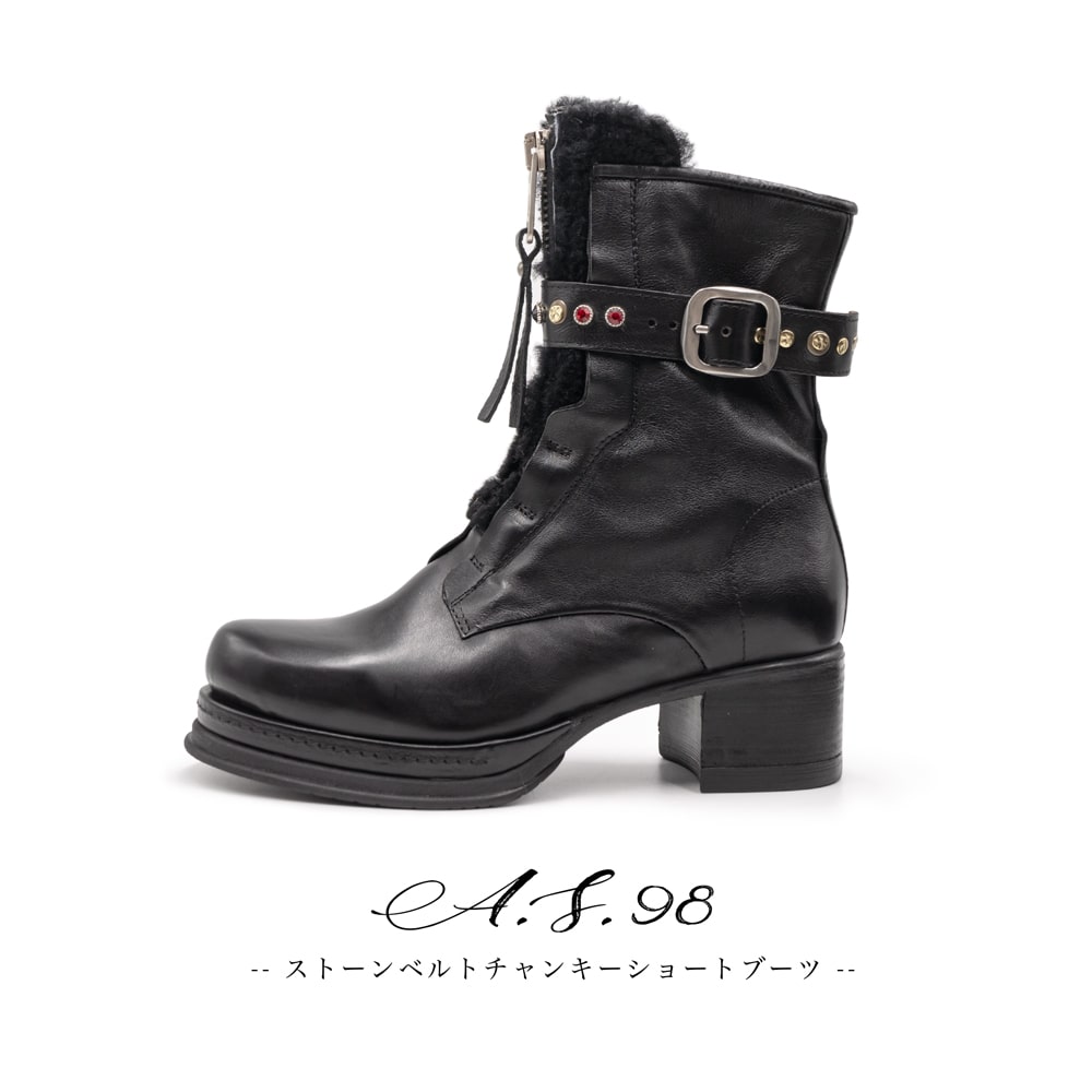 �ڴ��ָ���30%OFF��A.S.98 [���������ƥå�98]���ȡ���٥�ȥ���󥭡����硼�ȥ֡���4A B52217 NERO �֥�å�����ݡ��� / �ܳ� / �ե����ʡ� / �⡼�� / ���쥯�� / ���ҡ��� / ��󥺥饤�� /