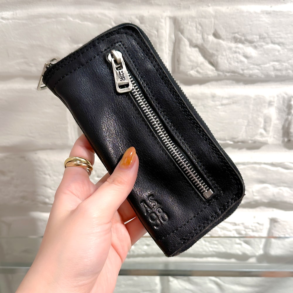 A.S.98 [エアーステップ98]コンパクトレザーキーケース3S 103041 NERO ブラックインポート / 本革 / 鍵 / 小物入れ / 収納ケース / ポーチ / オリジナル /