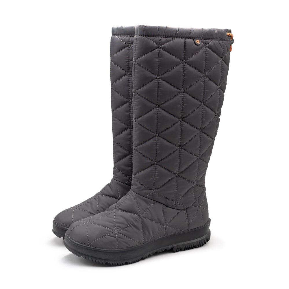 樂天商城 - BOGS [ボグス]キルティングウォータープルーフロングスノーブーツ4A 72237 013 チャコール SNOWDAY防水 / トール / 滑りにくい / ゴム底 / 雪 /