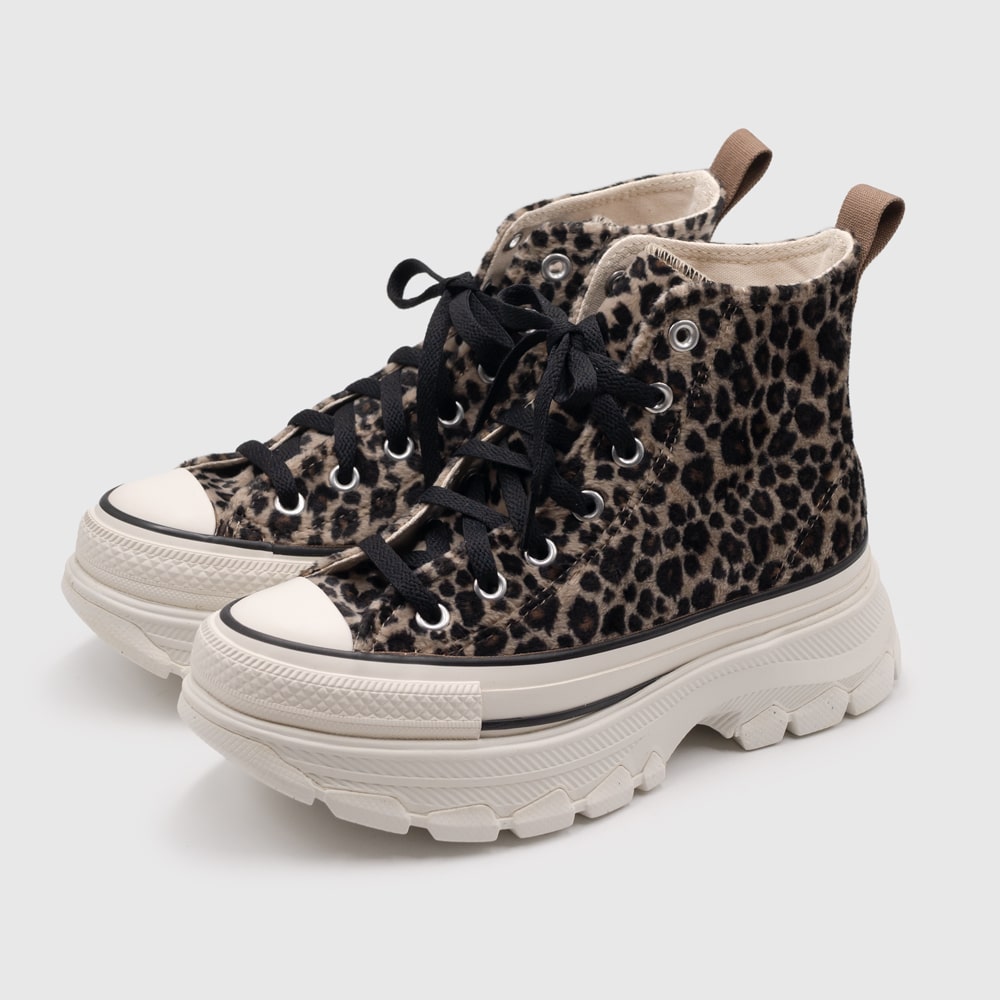 CONVERSE [コンバース]ALL STAR (R) TREKWAVE ANIMALFUR HI / オールスター トレックウエーブ アニマルファー ハイ3A 1SD723 31310230 LEOPARD レオパード 豹柄レースアップ / スニーカー / 厚底 / ボリューム / オールスターアール