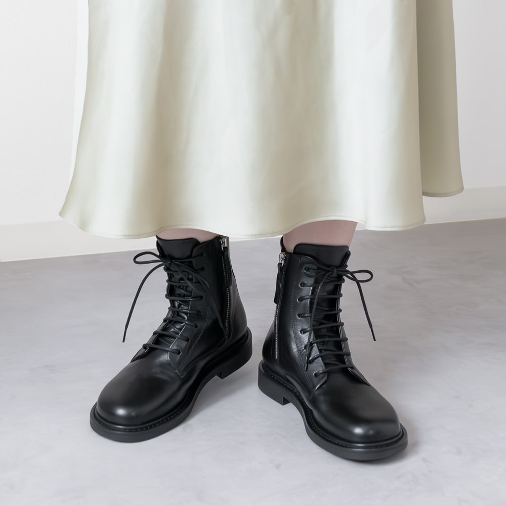 �ڴ��ָ���30%OFF��HALMANERA [�ϥ�ޥͥ�]�졼�����åץ����ӡ����硼�ȥ֡���5A NAMI45 NERO �֥�å��ܳ� / ����ݡ��� / �쥶�� / �١����å� / �����ҡ��� / �⡼�� /