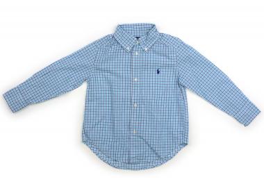 ラルフローレン Ralph Lauren シャツ・ブラウス 100 男の子 水色　ネイビー　白　チェック 子供服 ベビー服 キッズ アウトレット ユーズド 【中古】キッズ・ベビー・マタニティ