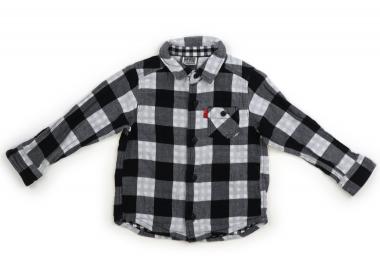FOキッズ F.O.KIDS シャツ・ブラウス 100 男の子 黒　白　チェック 子供服 ベビー服 キッズ アウトレット ユーズド 【中古】キッズ・ベビー・マタニティ