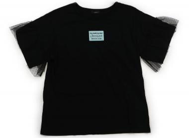 ジェニィ JENNI Tシャツ・カットソー 160 女の子 ブラック・ミントグリーン 子供服 ベビー服 キッズ アウトレット ユーズド 【中古】キッズ・ベビー・マタニティ