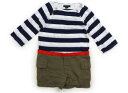 トミーヒルフィガー Tommy Hilfiger コンビネゾン 110 男の子 紺ボーダー、カーキグリーン 子供服 ベビー服 キッズ アウトレット ユーズド 【中古】キッズ・ベビー・マタニティ