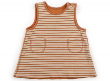 コンビミニ Combimini ワンピース 80 女の子 オレンジ・ボーダー・オレンジ 子供服 ベビー服 キッズ アウトレット ユーズド 【中古】キッズ・ベビー・マタニティ