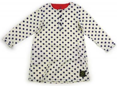 ジャンクストア JUNK STORE ワンピース 120 女の子 オフホワイト ドット柄 子供服 ベビー服 キッズ アウトレット ユーズド 【中古】キッズ ベビー マタニティ