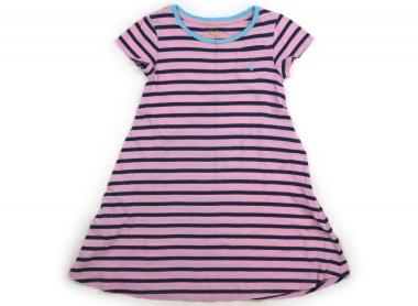 ポロラルフローレン POLO RALPH LAUREN ワンピース 130 女の子 ピンク・ネイビー・ボーダー 子供服 ベビー服 キッズ アウトレット ユーズド 【中古】キッズ・ベビー・マタニティ