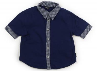 コムサイズム COMME CA ISM シャツ・ブラウス 110 男の子 マリンブルー・ネイビーギンガム 子供服 ベビー服 キッズ アウトレット ユーズド 【中古】キッズ・ベビー・マタニティ