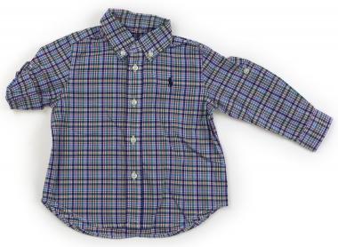 ラルフローレン Ralph Lauren シャツ・ブラウス 80 男の子 ブルー系チェック 子供服 ベビー服 キッズ アウトレット ユーズド 【中古】キッズ・ベビー・マタニティ
