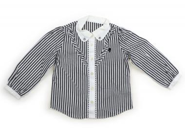 コムサエンジェル COMME CA ANGEL シャツ・ブラウス 95 女の子 黒白銀 子供服 ベビー服 キッズ アウトレット ユーズド 【中古】キッズ・ベビー・マタニティ