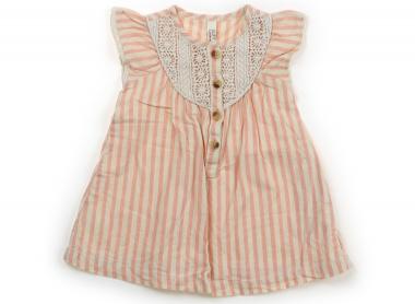 サニーランドスケープ Sunny Landscape チュニック 80 女の子 ピンク アイボリー ストライプ 子供服 ベビー服 キッズ アウトレット ユーズド 【中古】キッズ ベビー マタニティ