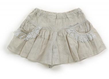 ポンポネット pom ponette キュロット 110 女の子 ベージュ　オフホワイト　ストライプ 子供服 ベビー..