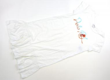 ポロラルフローレン POLO RALPH LAUREN ワンピース 150 女の子 ホワイト・パステルブルー×オレンジロゴ 子供服 ベビー服 キッズ アウトレット ユーズド 【中古】キッズ・ベビー・マタニティ