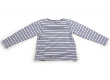 Rakuten - アプレレクール apres les cours Tシャツ・カットソー 120 女の子 ブルーグレー・白・ボーダー 子供服 ベビー服 キッズ アウトレット ユーズド 【中古】キッズ・ベビー・マタニティ