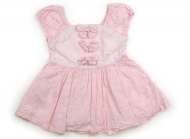 メゾピアノ mezzo piano シャツ・ブラウス 100 女の子 ピンク、リボン、花刺繍柄 子供服 ベビー服 キッズ アウトレット ユーズド 【中古】キッズ・ベビー・マタニティ