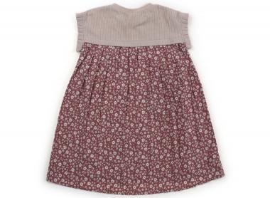 アプレレクール apres les cours ワンピース 100 女の子 ピンクベージュ　オフホワイト　花柄 子供服 ベビー服 キッズ アウトレット ユーズド 【中古】キッズ・ベビー・マタニティ - Image 2