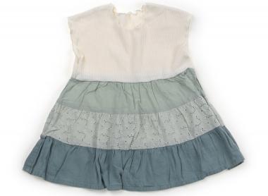 アプレレクール apres les cours チュニック 120 女の子 オフホワイト、グリーン系 子供服 ベビー服 キ..