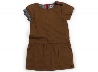 プチバトー PETIT BATEAU ワンピース 110 女の子 ブラウン 子供服 ベビー服 キッズ アウトレット ユーズド 【中古】キッズ・ベビー・マタニティ