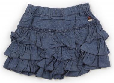 ミキハウス miki HOUSE キュロット 100 女の子 ブルー、ドット、フリル 子供服 ベビー服 キッズ アウト..