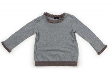 コムサイズム COMME CA ISM Tシャツ・カットソー 110 女の子 杢グレー・ココアブラウン 子供服 ベビー服 キッズ アウトレット ユーズド 【中古】キッズ・ベビー・マタニティ