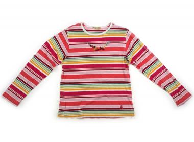 ファミリア familiar Tシャツ・カットソー 150 女の子 ピンク・ボーダー 子供服 ベビー服 キッズ アウトレット ユーズド 【中古】キッズ・ベビー・マタニティ