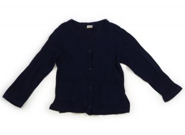 プティマイン petit main カーディガン 120 女の子 ネイビー 子供服 ベビー服 キッズ アウトレット ユーズド 【中古】キッズ・ベビー・マタニティ