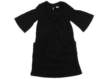 ベベ プチ ポワ ヴェール BeBe Petits Pois Vert ワンピース 130 女の子 ブラック・りぼん 子供服 ベビー服 キッズ アウトレット ユーズド 【中古】キッズ・ベビー・マタニティ