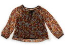 コムサフィユ COMME CA FILLE シャツ・ブラウス 120 女の子 ダークブラウン・花柄・コーラル 子供服 ベビー服 キッズ アウトレット ユーズド 【中古】キッズ・ベビー・マタニティ